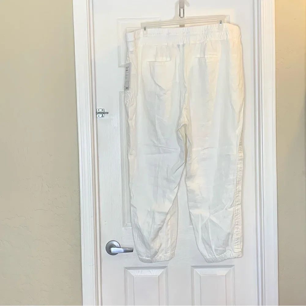 Athleta Cabo Linen Jogger Pants White Plus Size 24 - Picture 2 of 11